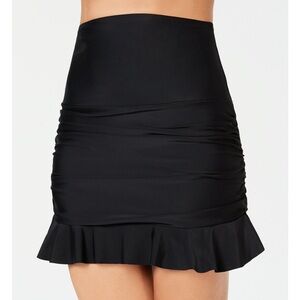 Ruffled Swim Skirt, Bathing suit Bottom, Black Size 14 , New with Tags